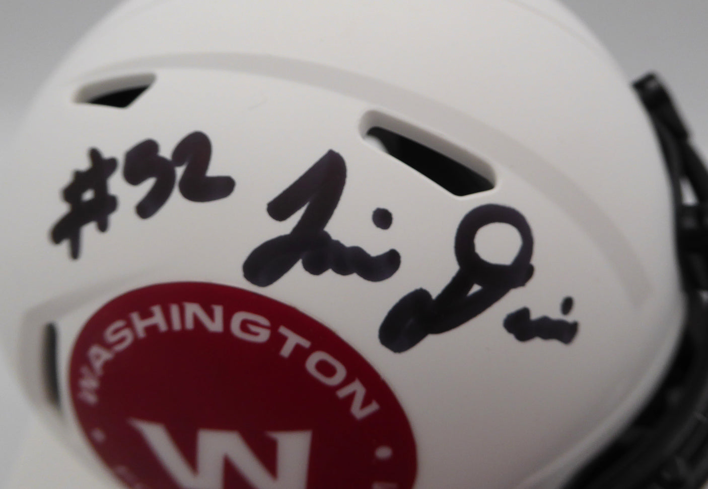 Jamin Davis Autographed White Lunar Eclipse Mini Helmet Washington Football Team Fanatics Holo #B761413