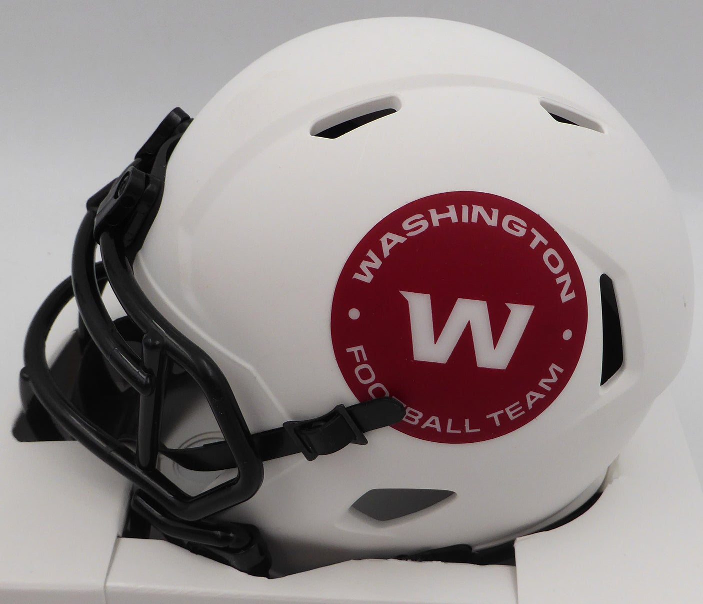 Jamin Davis Autographed White Lunar Eclipse Mini Helmet Washington Football Team Fanatics Holo #B761413