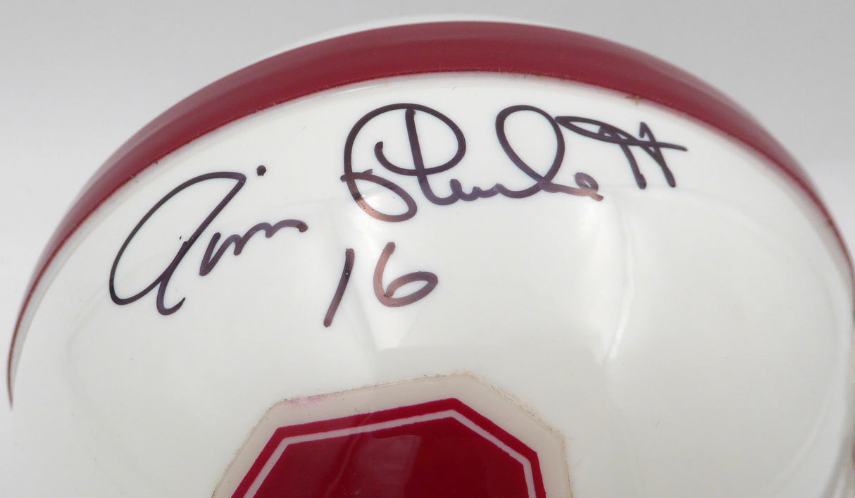 Jim Plunket Autographed White Replica Mini Helmet Stanford Cardinal Fanatics Holo #B802414