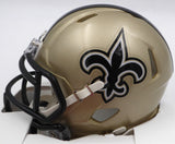 Mark Ingram Autographed Gold Speed Mini Helmet New Orleans Saints Beckett BAS QR #WY81295