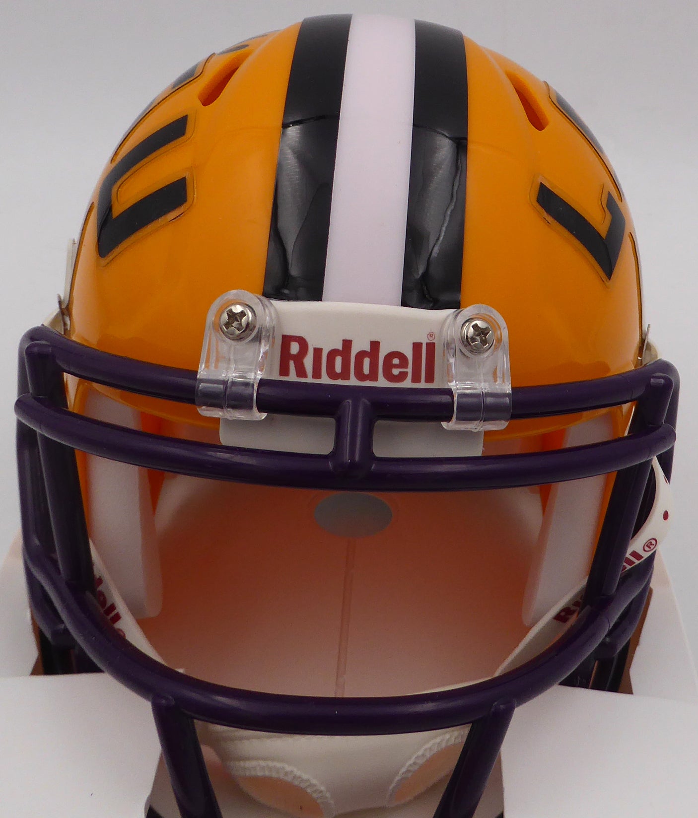 Terrace Marshall Jr. Autographed Yellow Speed Mini Helmet LSU Tigers Fanatics Holo #XP14004343