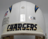 LaDainian Tomlinson Autographed White Full Size Authentic Helmet San Diego Chargers Beckett BAS QR #BL65386