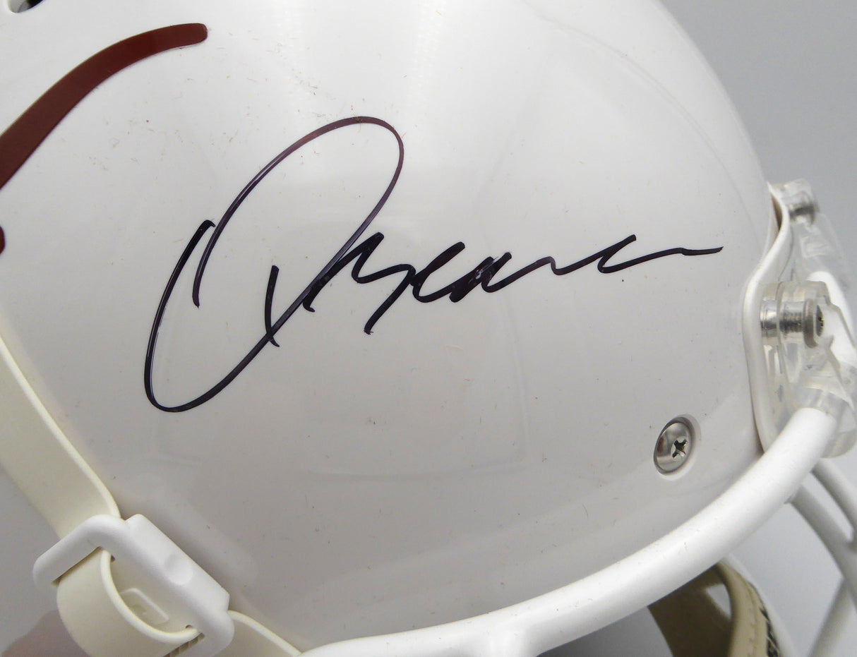 Quinn Ewers Autographed White Full Size Replica Helmet Texas Longhorns Beckett BAS QR #WT22502