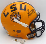 Les Miles & Josh Booty Autographed Full Size Authentic Helmet LSU Tigers Beckett BAS QR #BL65396