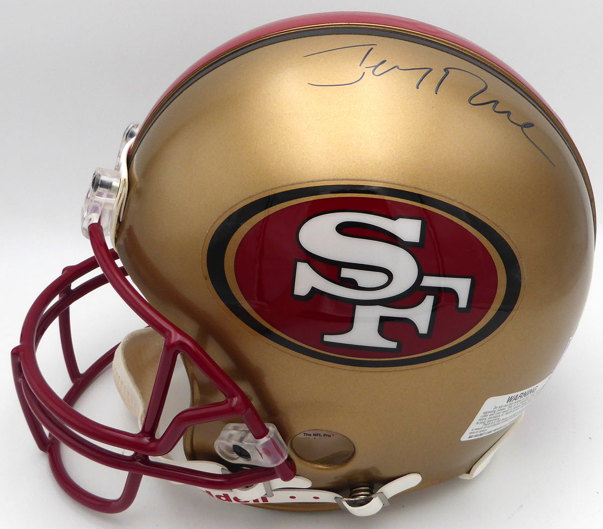 Jerry Rice Autographed Full Size Authentic Helmet San Francisco 49ers Beckett BAS QR #BL65383