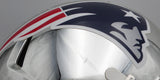 Tom Brady Autographed Chrome Silver Full Size Replica Helmet New England Patriots TriStar Holo #1901979