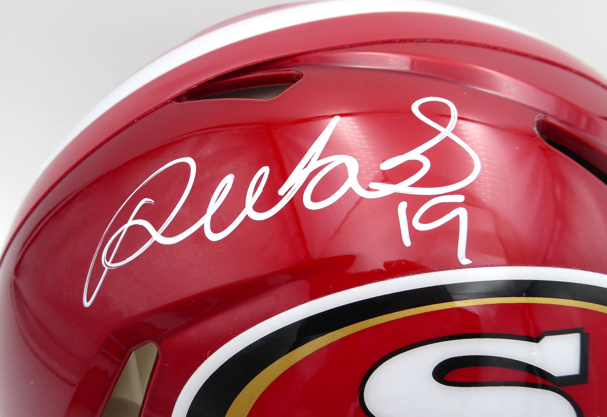 Deebo Samuel Autographed San Francisco 49ers Flash Red Authentic Full Size Speed Helmet Fanatics Holo #B802423