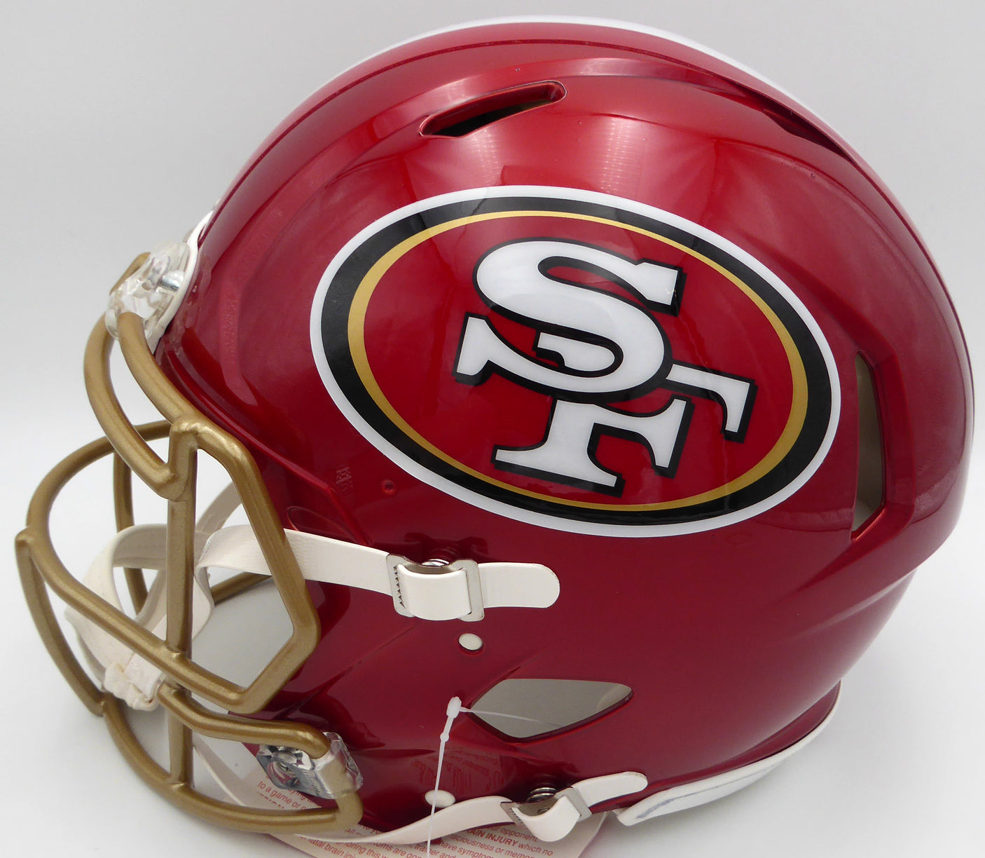 Deebo Samuel Autographed San Francisco 49ers Flash Red Authentic Full Size Speed Helmet Fanatics Holo #B802423