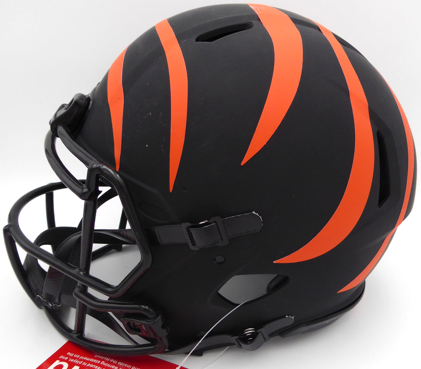 Ja'Marr Chase Autographed Cincinnati Bengals Eclipse Black Authentic Full Size Speed Helmet Beckett BAS QR #WR36974