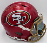 Deion Sanders Autographed San Francisco 49ers Flash Red Authentic Full Size Speed Helmet With Visor Beckett BAS QR #WS48833