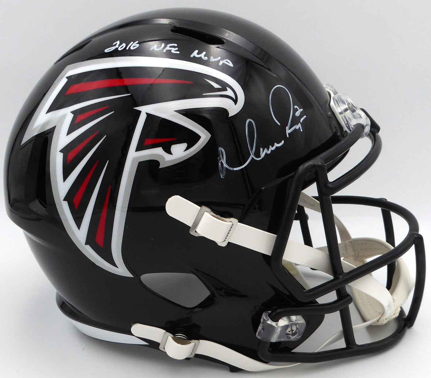 Matt Ryan Autographed Atlanta Falcons Full Size Speed Replica Helmet "2016 NFL MVP" (Smudged) Beckett BAS QR #WL25966