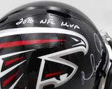 Matt Ryan Autographed Atlanta Falcons Full Size Speed Replica Helmet "2016 NFL MVP" (Smudged) Beckett BAS QR #WL25966