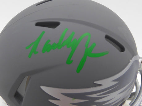 Randall Cunningham Autographed Philadelphia Eagles Slate Gray Mini Helmet Beckett BAS QR #BN00146