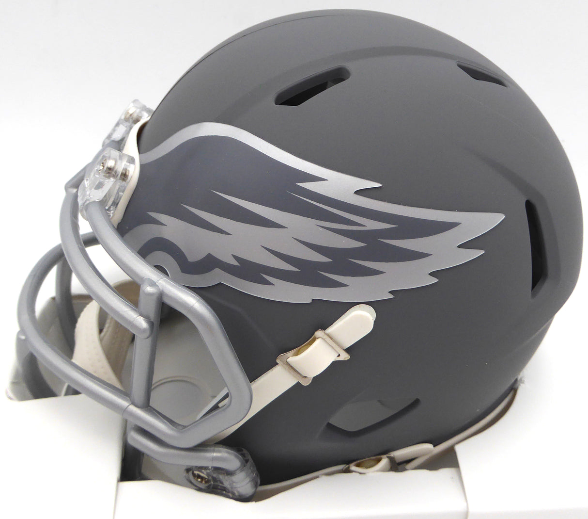 Randall Cunningham Autographed Philadelphia Eagles Slate Gray Mini Helmet Beckett BAS QR #BN00146