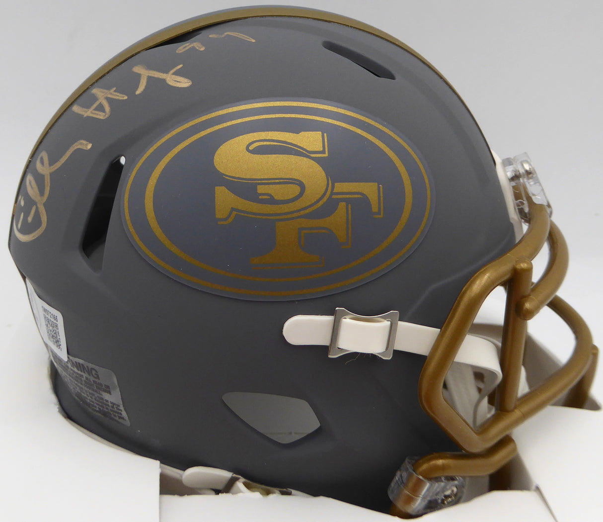 Charles Haley Autographed San Francisco 49ers Slate Gray Mini Helmet Beckett BAS QR #1W972165