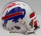 Josh Allen Autographed Buffalo Bills Mini Helmet Beckett BAS QR #W409041