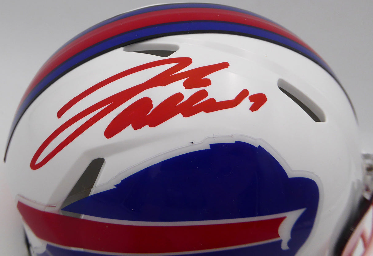 Josh Allen Autographed Buffalo Bills Mini Helmet Beckett BAS QR #W409041