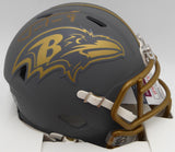 Justin Tucker Autographed Baltimore Ravens Slate Gray Mini Helmet JSA #WB354649