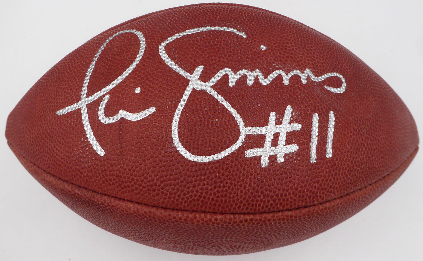 Phil Simms Autographed NFL Leather Football New York Giants Beckett BAS QR #BH26909