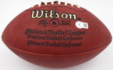 Phil Simms Autographed NFL Leather Football New York Giants Beckett BAS QR #BH26909