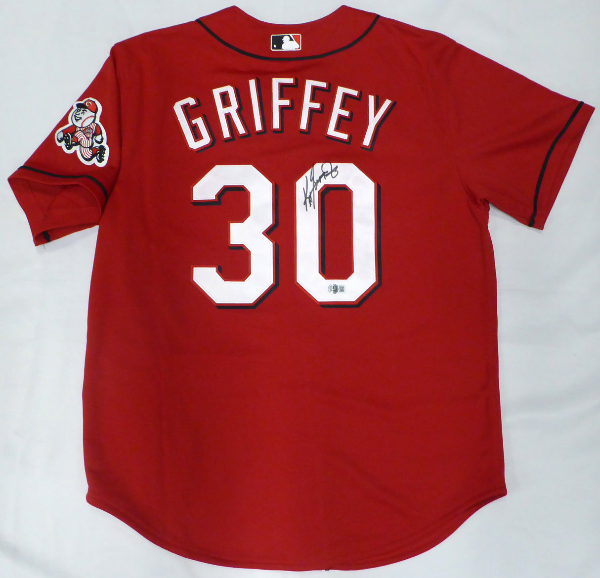 Cincinnati Reds Ken Griffey Jr. Autographed Red Authentic Mitchell & Ness Jersey Beckett BAS QR #2W237881