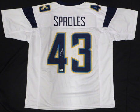 San Diego Chargers Darren Sproles Autographed White Jersey Beckett BAS QR #BJ82282