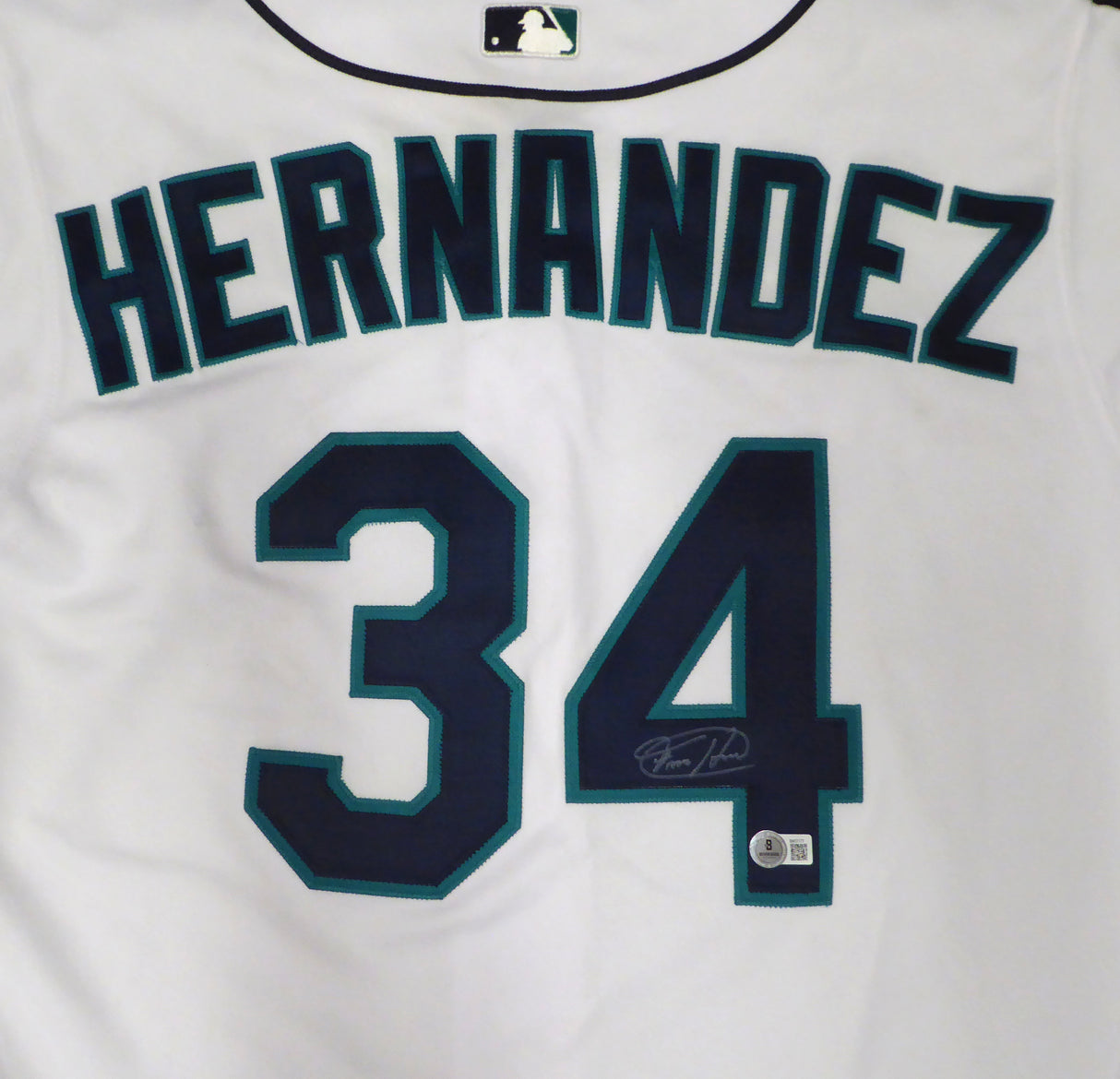 Seattle Mariners Felix Hernandez Autographed White Authentic Majestic Jersey Beckett BAS QR #BM37177