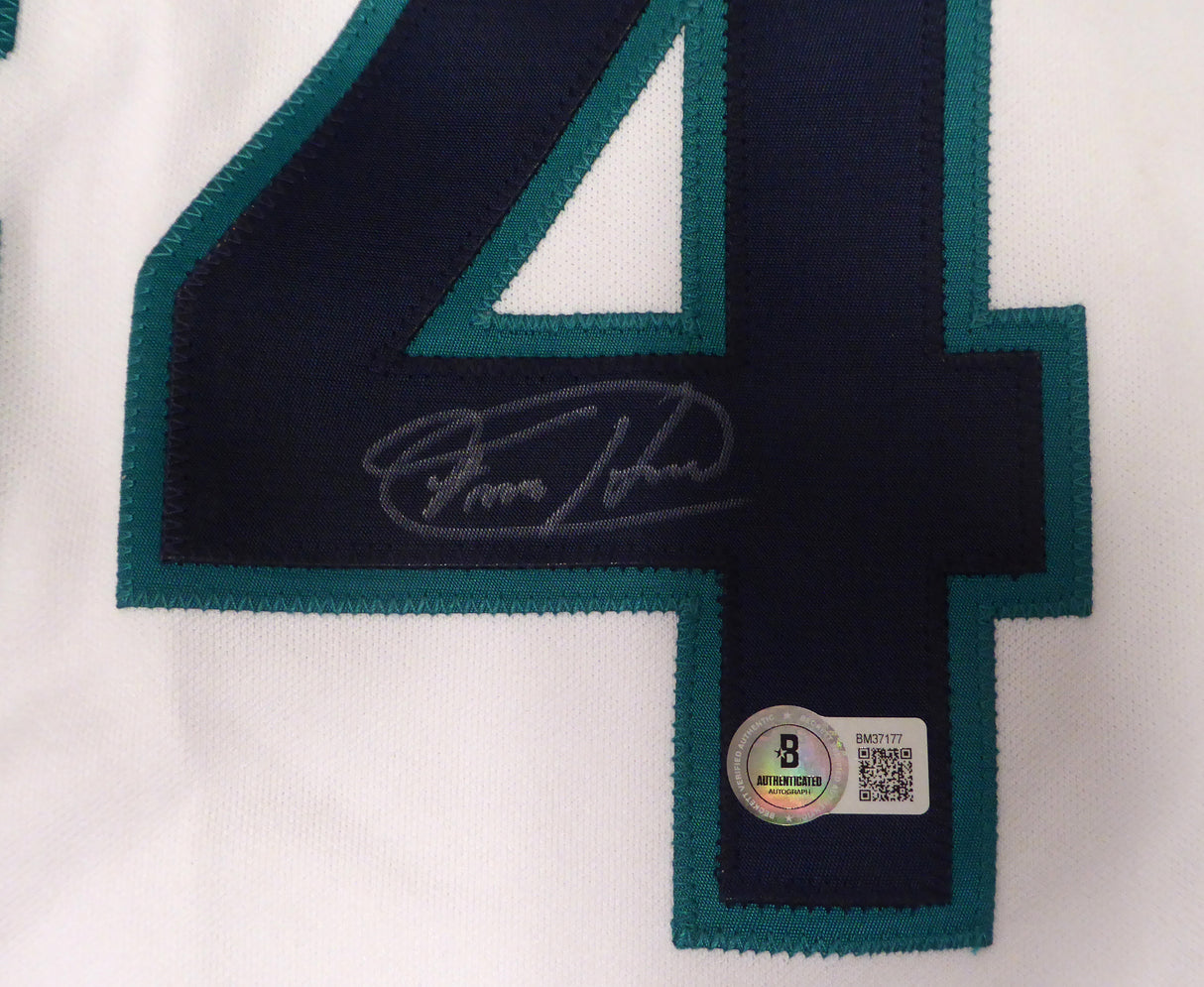 Seattle Mariners Felix Hernandez Autographed White Authentic Majestic Jersey Beckett BAS QR #BM37177