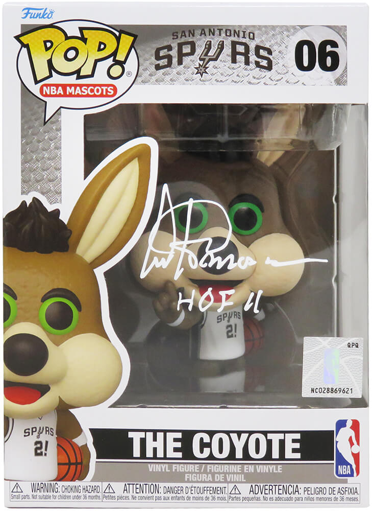 Artis Gilmore Signed San Antonio Spurs The Coyote Mascot Funko Pop #6 w/HOF'11