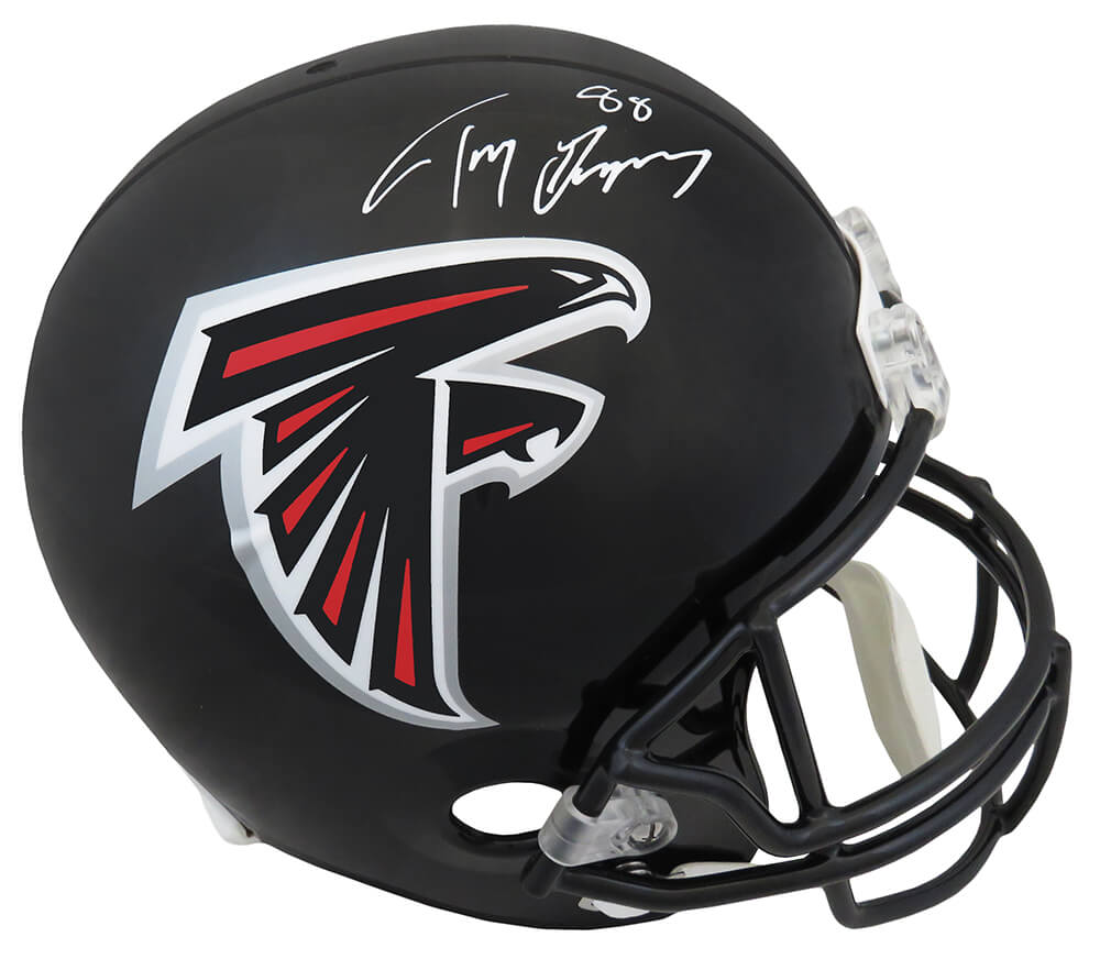 Tony Gonzalez Signed Atlanta Falcons Riddell (2003-2019 Style) Full Size Replica Helmet (White Ink)