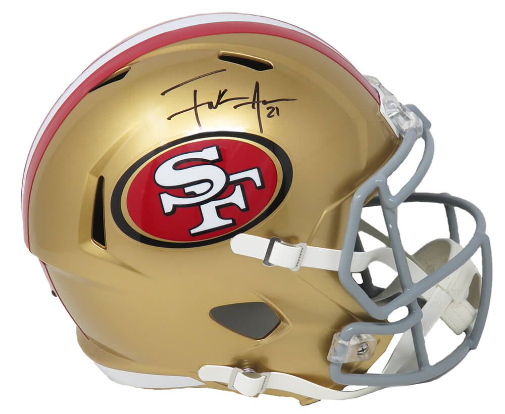 Frank Gore Signed San Francisco 49ers Riddell Full Size Speed Replica Helmet