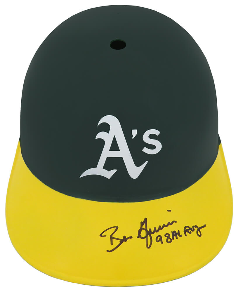 Ben Grieve Signed Oakland A's Souvenir Replica Baseball Batting Helmet w/98 AL ROY