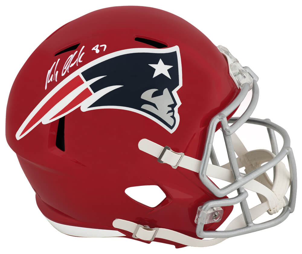 Rob Gronkowski Signed Patriots FLASH Riddell Full Size Speed Replica Helmet - (Radtke)