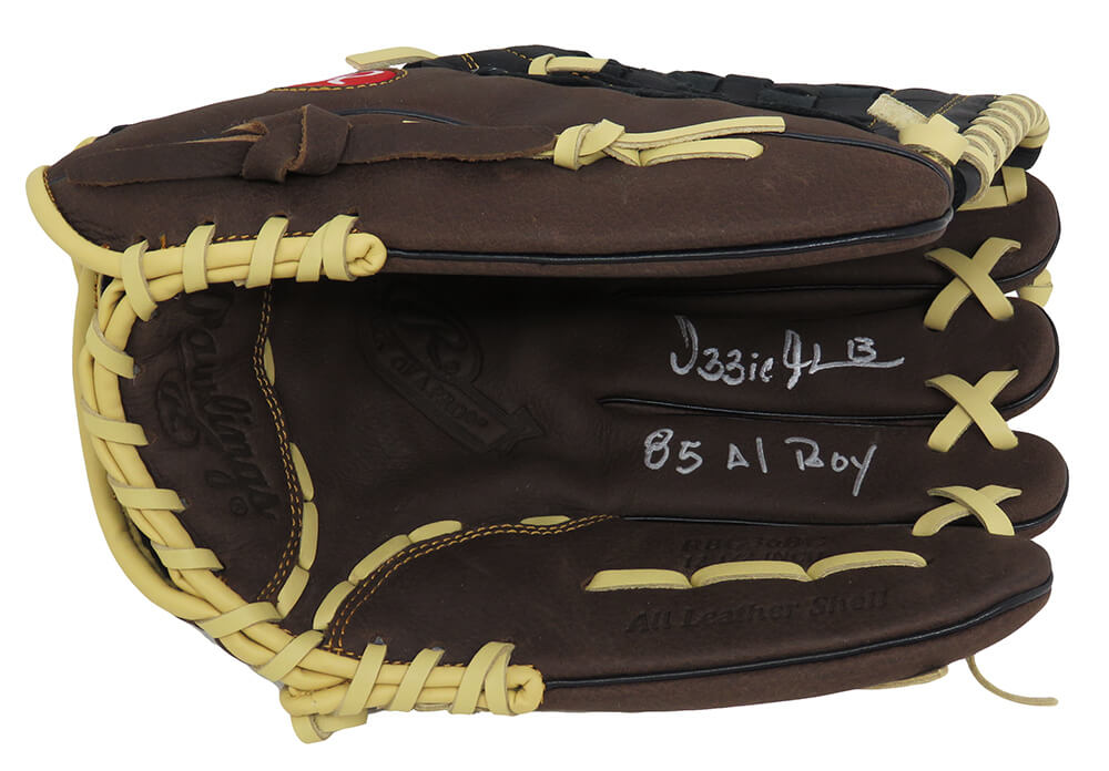 Ozzie Guillen Signed Rawlings Brown Fielders Glove w/85 AL ROY