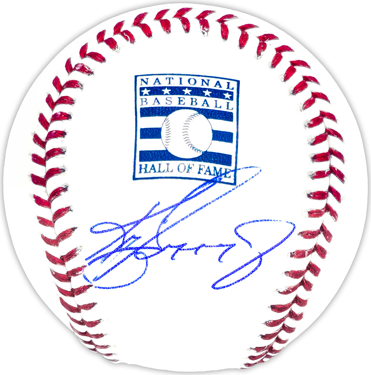 Ken Griffey Jr. Autographed Official Hall of Fame HOF Logo Baseball Seattle Mariners Beckett BAS Witness Stock #234580