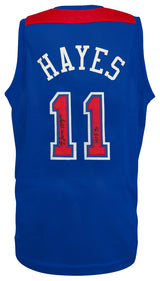 Elvin Hayes Signed Blue Throwback Custom Basketball Jersey w/HOF'90