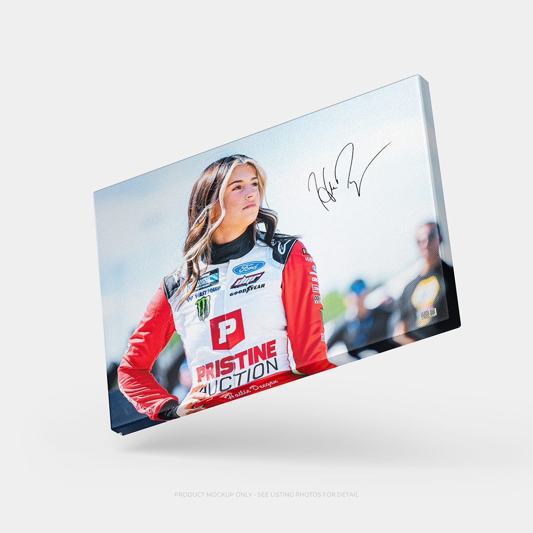 Hailie Deegan Signed 20x30 Canvas – 2022 XFinity Debut Photo w/ COA