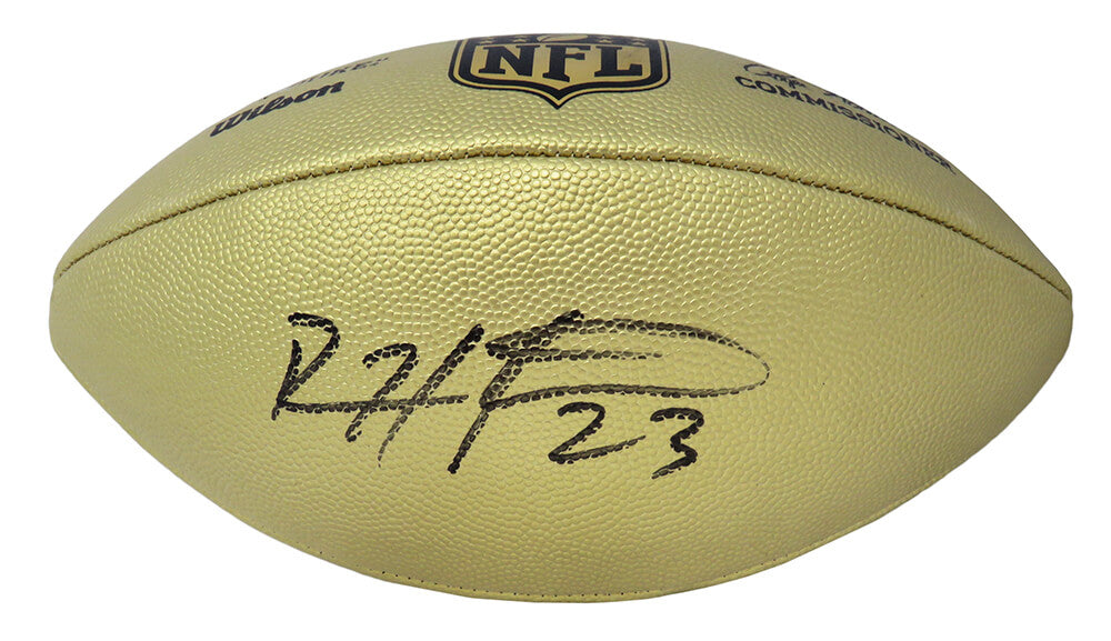 Devin Hester Signed Wilson Duke Gold Metallic NFL Full Size Replica Football