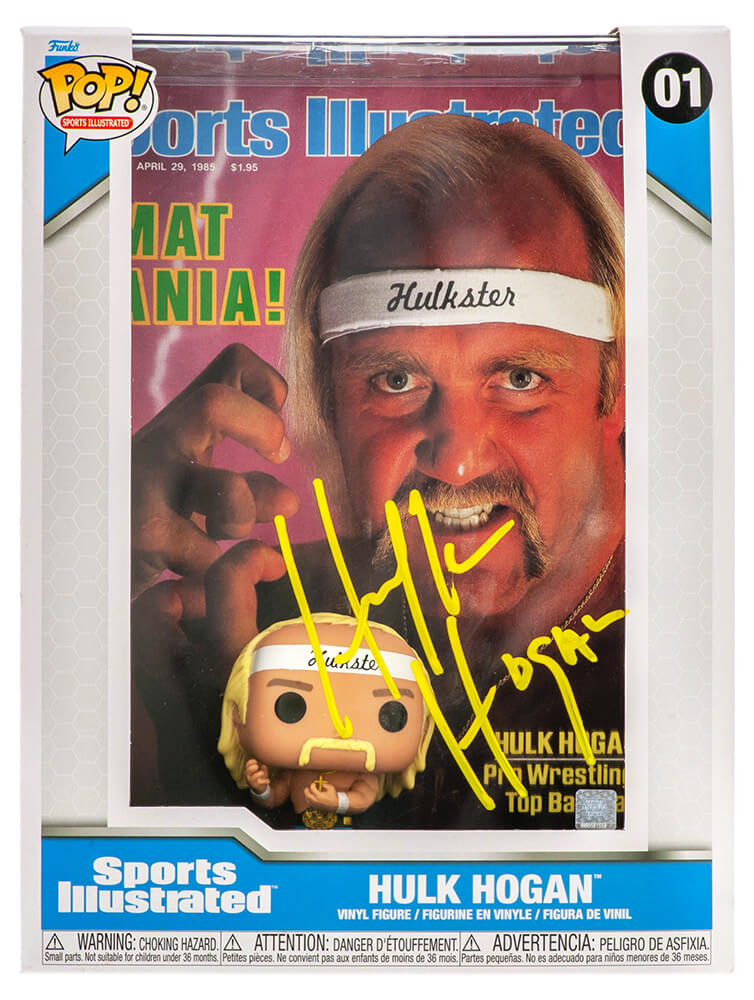 Hulk Hogan Signed Sports Illustrated April 29, 1985 Magazine Cover Funko Pop Doll #01