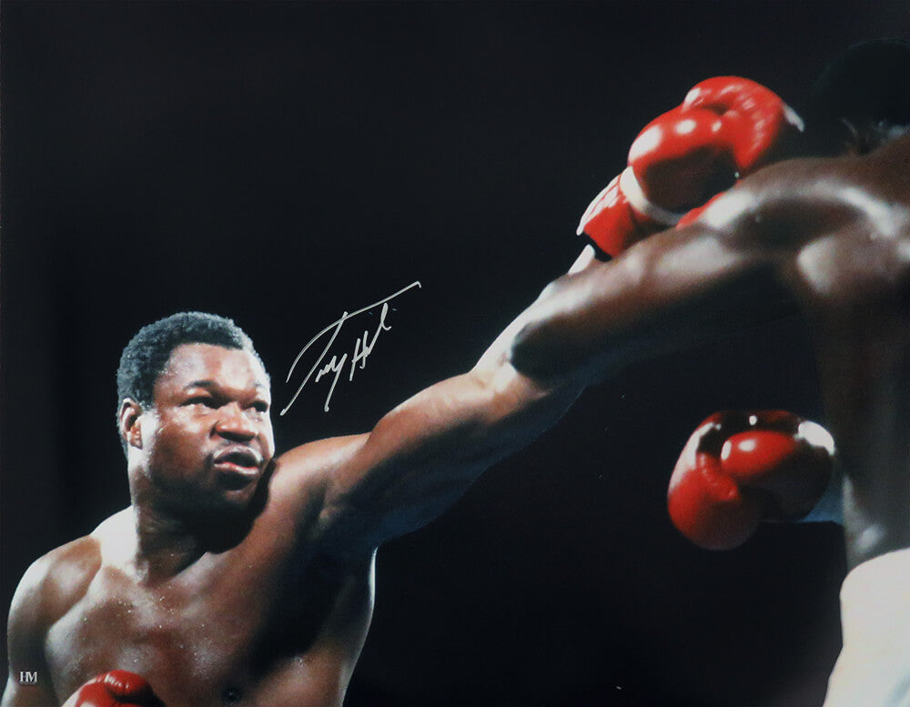 Larry Holmes Signed Boxing Action 16x20 Photo