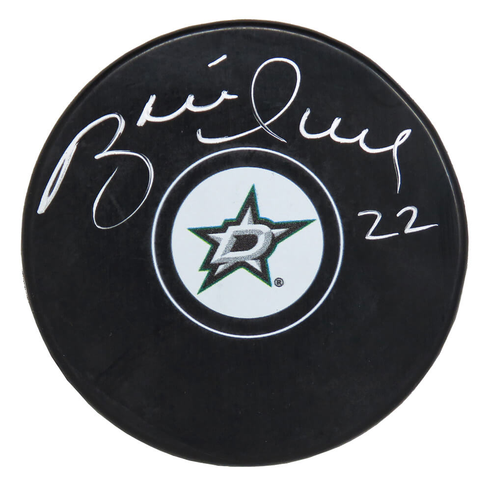 Brett Hull Signed Dallas Stars Logo Hockey Puck