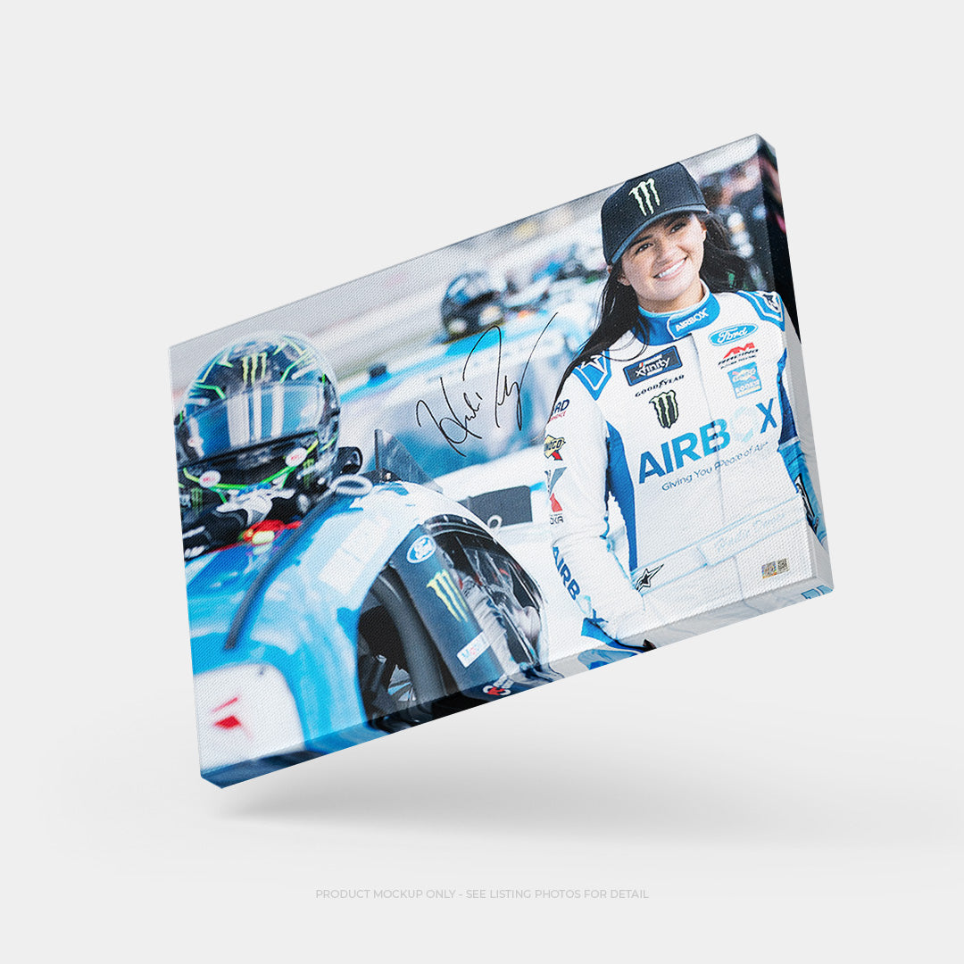 Hailie Deegan Autographed 20x30 NASCAR Airbox Photo on SpeedCanvas (2024 COA)