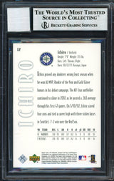 Ichiro Suzuki Autographed 2002 SP Authentic Card #12 Seattle Mariners Auto Grade 10 Beckett BAS #12491040