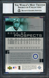 Ichiro Suzuki Autographed 2004 SP Top Prospects Card #57 Seattle Mariners Auto Grade 10 Beckett BAS #12491414