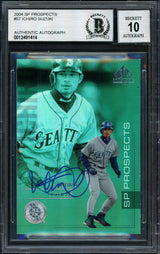 Ichiro Suzuki Autographed 2004 SP Top Prospects Card #57 Seattle Mariners Auto Grade 10 Beckett BAS #12491414