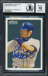 Ichiro Suzuki Autographed 2006 Bowman Heritage Card #150 Seattle Mariners Auto Grade 10 Beckett BAS #12491462