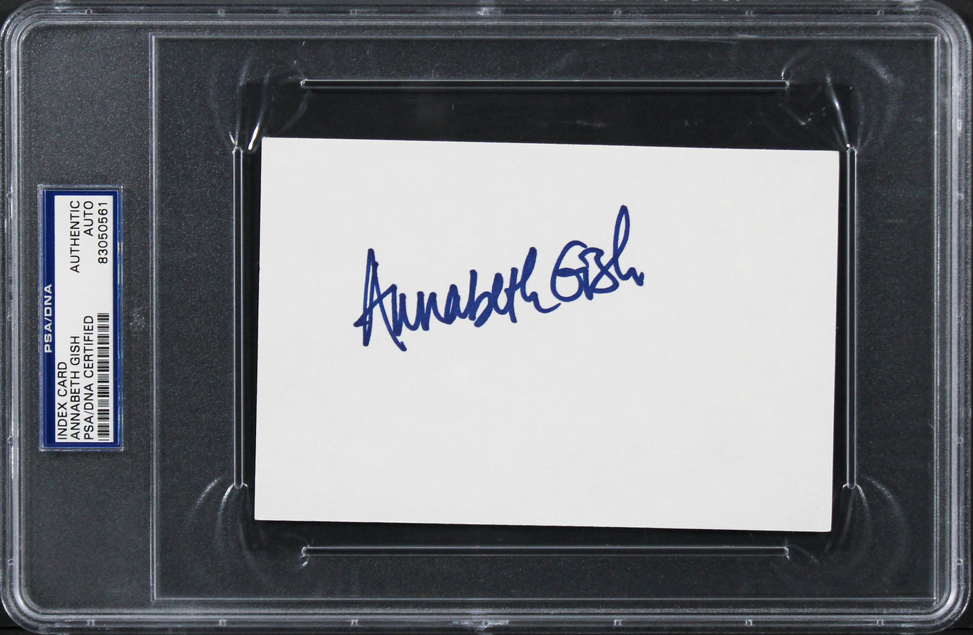 Annabeth Gish Authentic Signed 4X6 Index Card Autographed PSA/DNA Slabbed