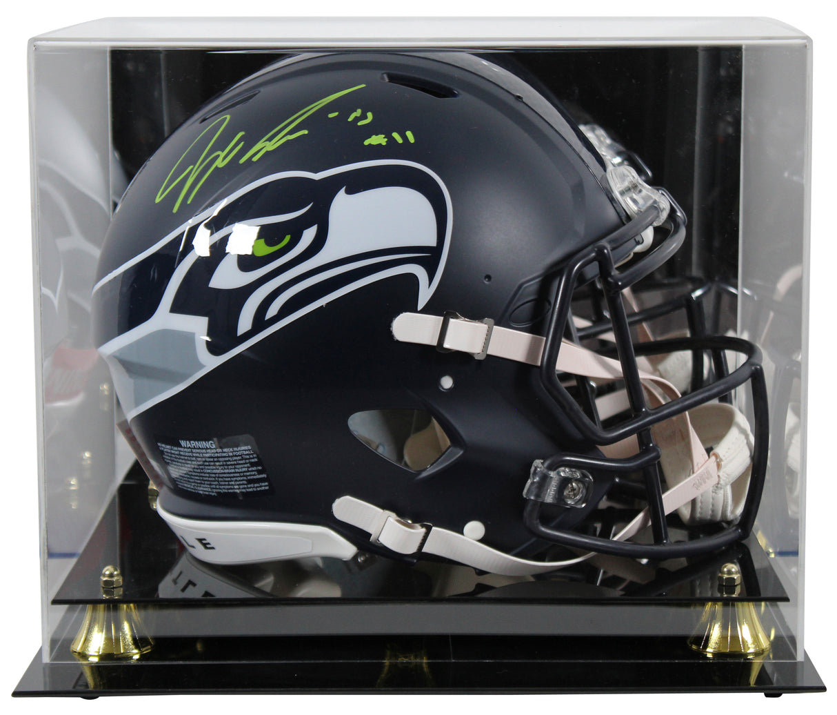 Seahawks Jaxon Smith-Njigba Signed Full Size Speed Proline Helmet w/ Case Fan