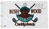 Chevy Chase Caddyshack Signed Bushwood Country Club Flag BAS Witnessed #1W312007