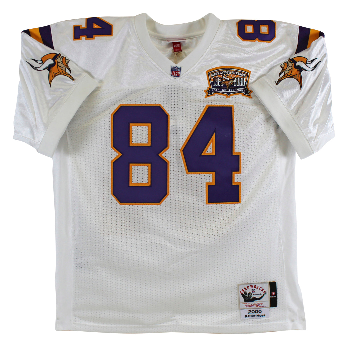 Vikings Randy Moss "Straight Cash Homie" Signed White M&N Jersey BAS Witnessed